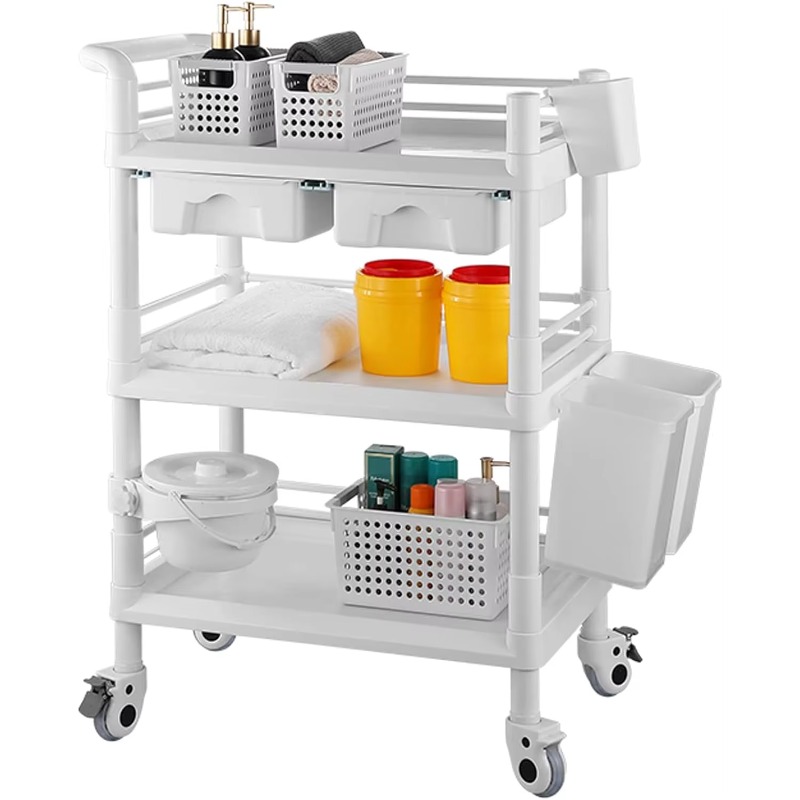 Medical Lab Officer - Carrito Rodante de 3 Niveles para