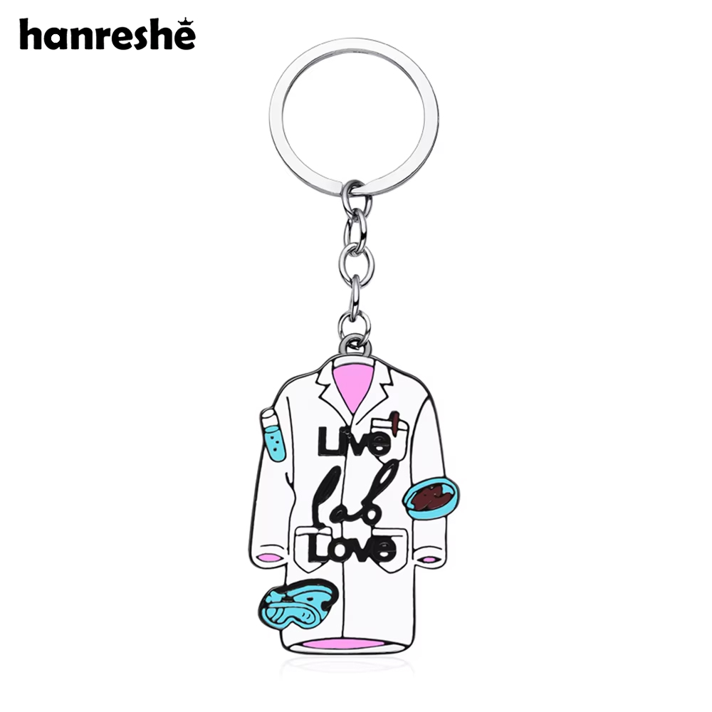 Medical Lab Gifts - Hanreshe Lab Ropa Esmalte Ciencia Llavero
