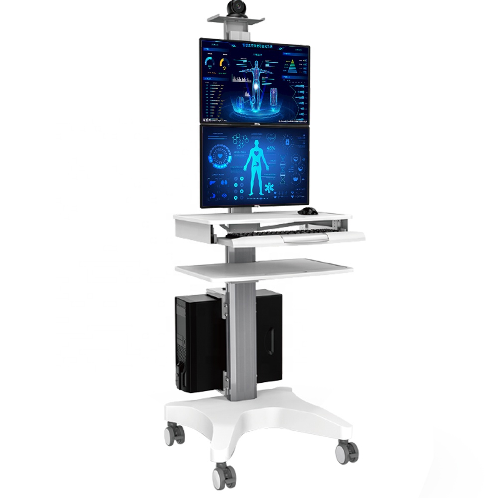 Medical Lab Officer - Carrito Médico Móvil Ajustable de Plástico