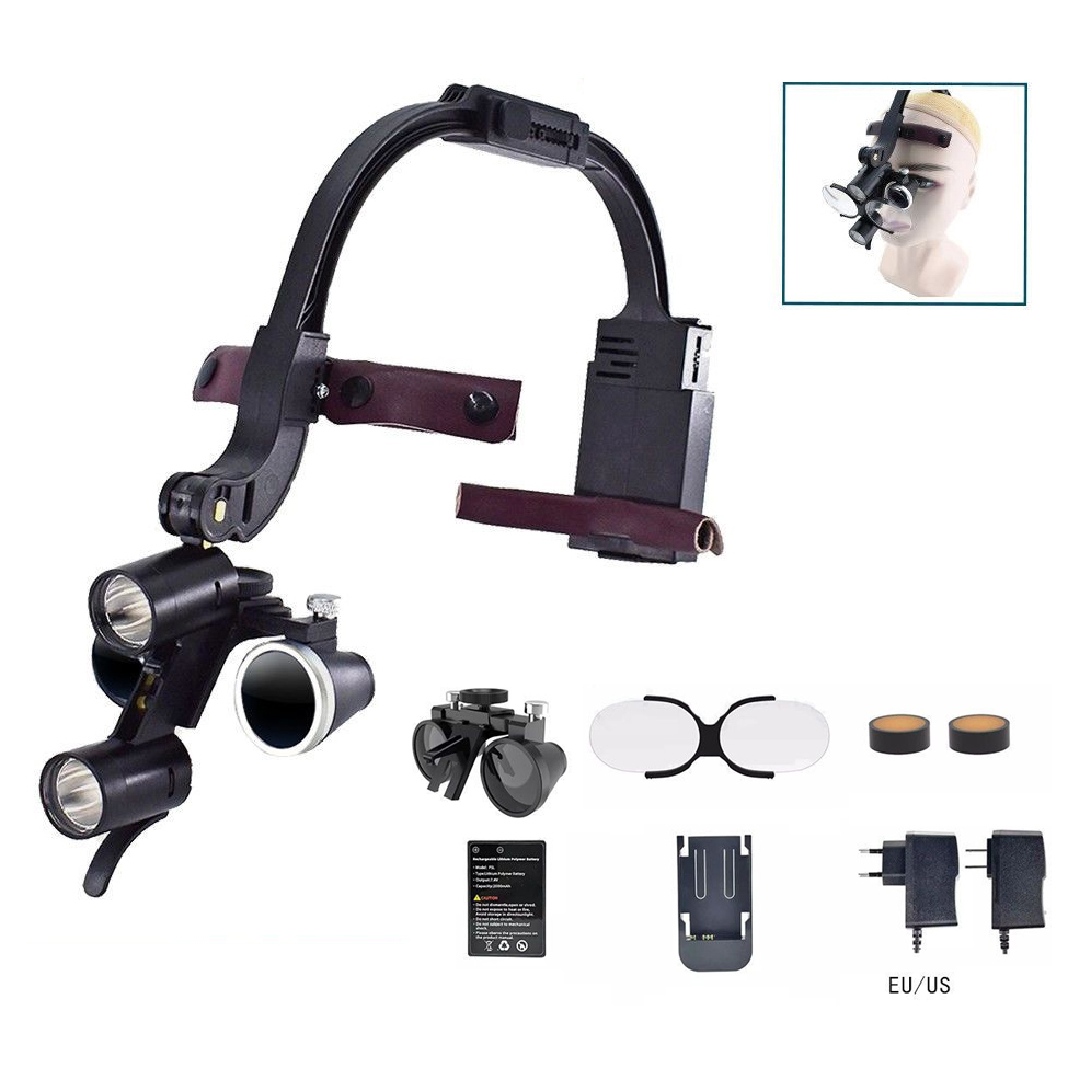 Lupa de persiana dental 2.5x 3 - Led Medical Headlight reseña y precio