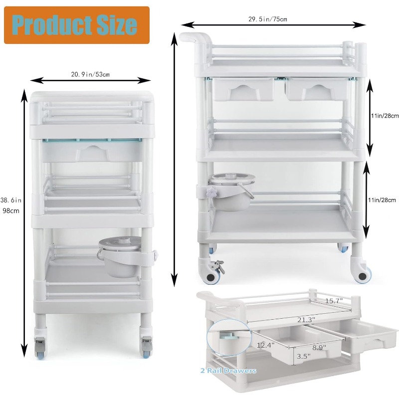 Carrito Rodante de 3 Niveles p - Medical Lab Officer reseña y precio