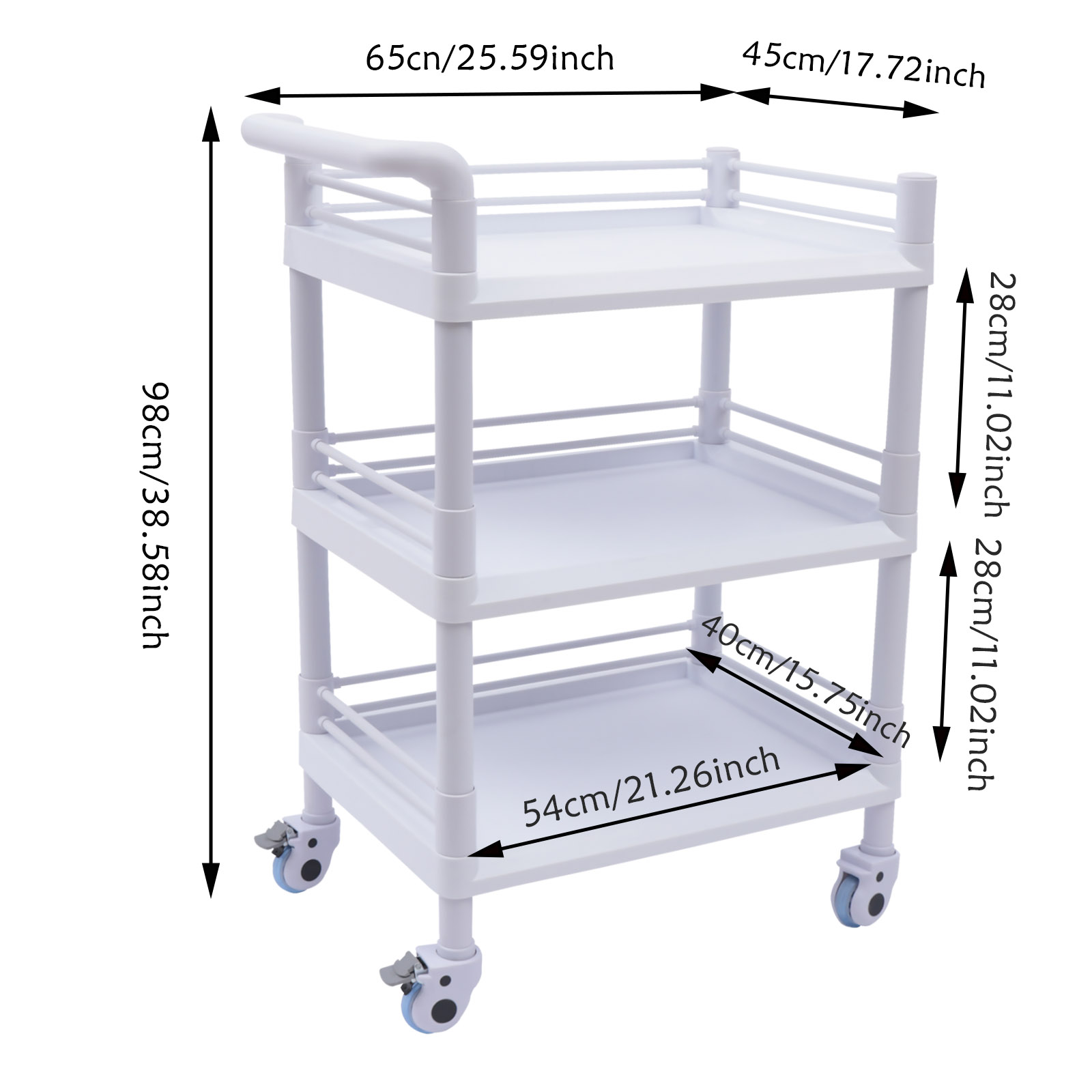 Carrito Rodante de 3 Niveles,  - Medical Lab Officer reseña y precio