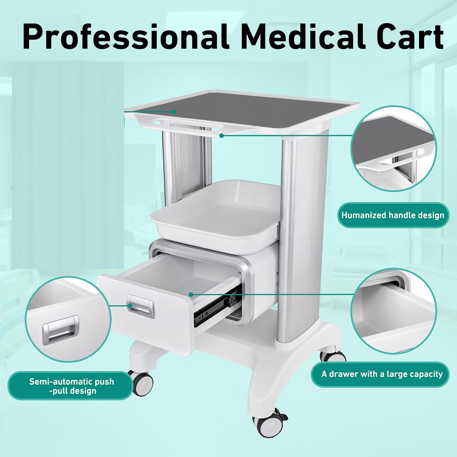 Carrito Médico Móvil Profesion - Medical Lab Officer reseña y precio